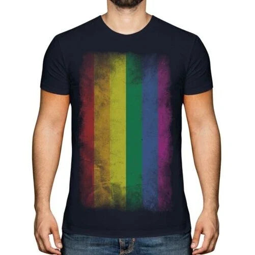 GAY PRIDE FADED FLAG MENS T-SHIRT TEE TOP RAINBOW LGBT GIFT CLOTHING CLOTHES Unisex T-shirt, Sweatshirt, Hoodie, Long Sleeve Tee - T-Shirt, Sweatshirt, Hoodie