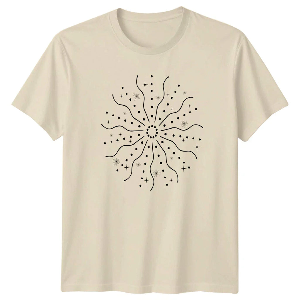 Abstract Sunburst Celestial Star Minimalist T-Shirt Minimalist Doodle Unisex T-shirt, Sweatshirt, Hoodie, Long Sleeve Tee - T-Shirt, Sweatshirt, Hoodie