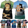 New Creative 3D Printing Animal T-shirt Cute Cat T-shirt Unisex Round T-shirt Unisex T-shirt, Sweatshirt, Hoodie, Long Sleeve Tee - T-Shirt, Sweatshirt, Hoodie