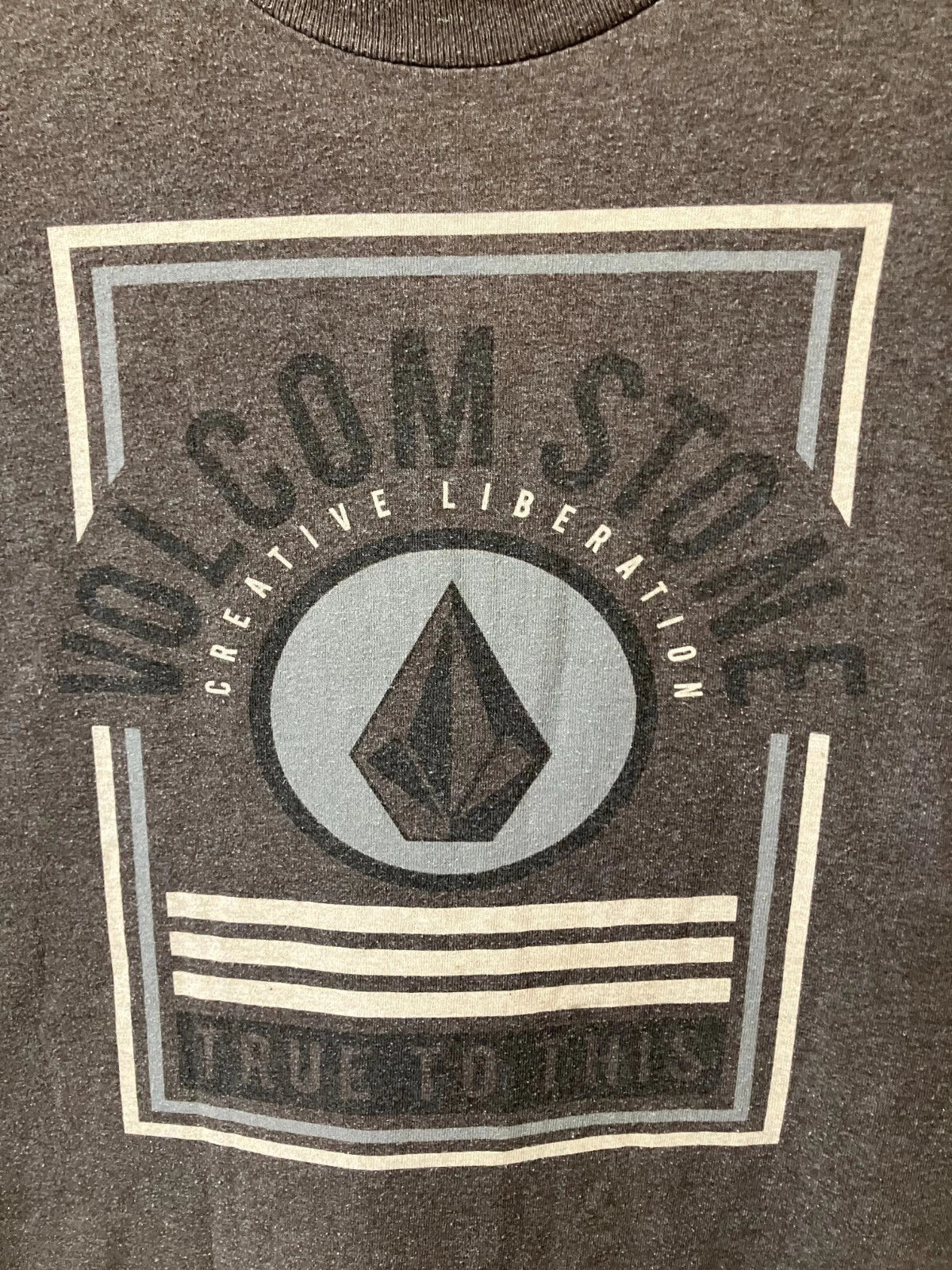 Volcom Stone Graphic T-Shirt Creative Liberation True To This Men's M Unisex T-shirt, Sweatshirt, Hoodie, Long Sleeve Tee - T-Shirt, Sweatshirt, Hoodie
