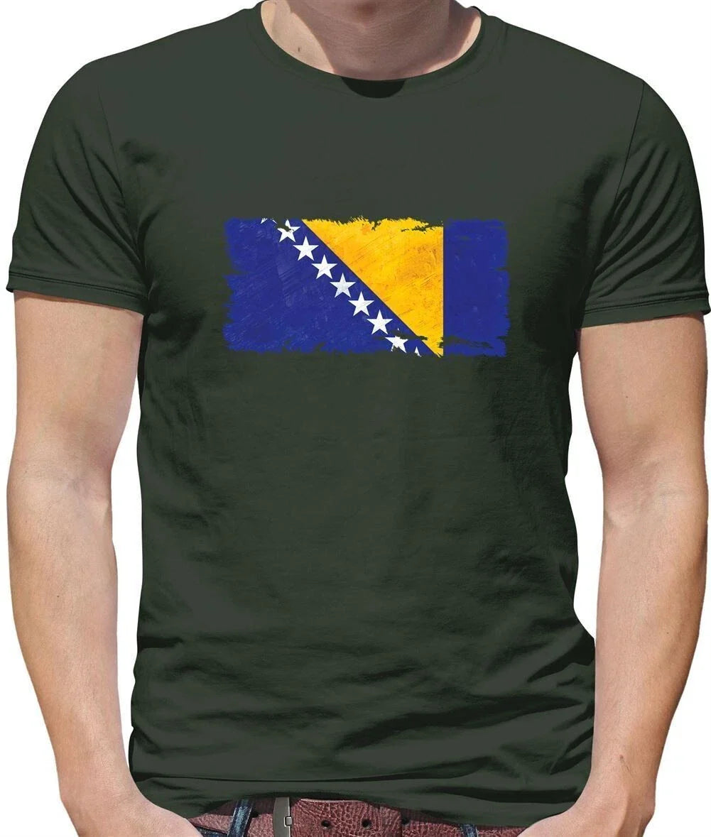 Bosnia E Erzegovina Grunge Stile Bandiera - T-Shirt - Bosniaco Love Vivo Unisex T-shirt, Sweatshirt, Hoodie, Long Sleeve Tee - T-Shirt, Sweatshirt, Hoodie