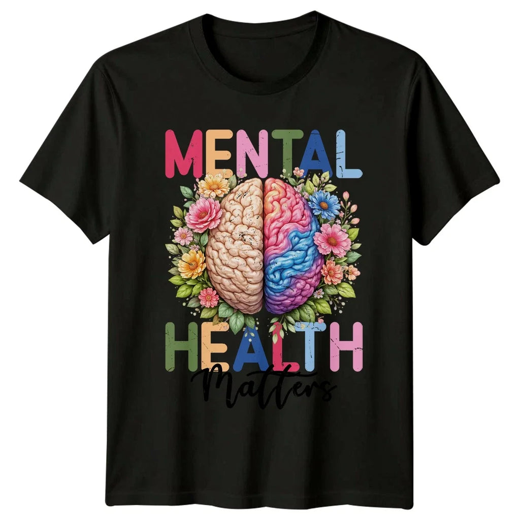 Mental Health Matters Womens T-Shirt Awareness Mental Health Birthday Unisex T-shirt, Sweatshirt, Hoodie, Long Sleeve Tee - T-Shirt, Sweatshirt, Hoodie