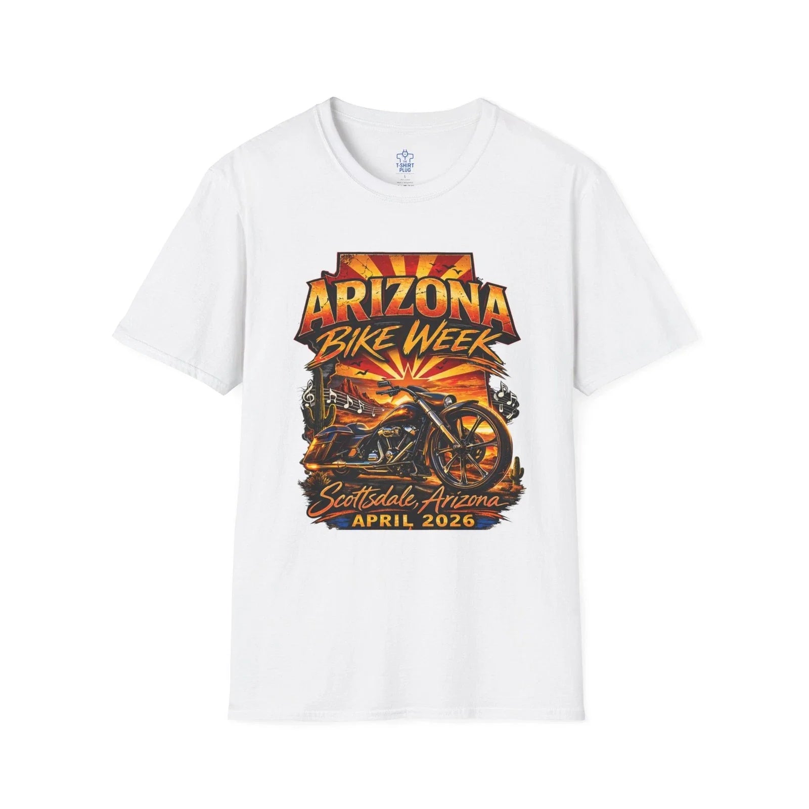 Arizona Bike Week April 2026 T-Shirt | Scottsdale Motorcycle Rally Unisex T-shirt, Sweatshirt, Hoodie, Long Sleeve Tee - T-Shirt, Sweatshirt, Hoodie
