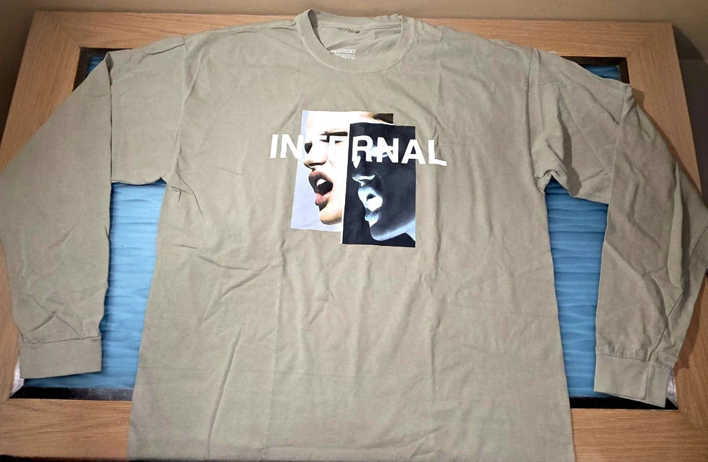 Profound Aesthetic INTERNAL Long Sleeve Graphic T-Shirt XL Tan Beige Unisex T-shirt, Sweatshirt, Hoodie, Long Sleeve Tee - T-Shirt, Sweatshirt, Hoodie
