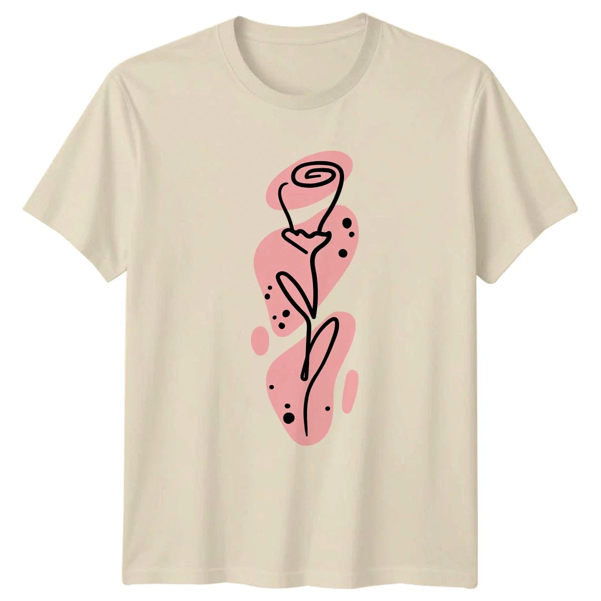 Minimalist Rose Line Art T-Shirt Abstract Floral Botanical Design Birthday Gift Unisex T-shirt, Sweatshirt, Hoodie, Long Sleeve Tee - T-Shirt, Sweatshirt, Hoodie