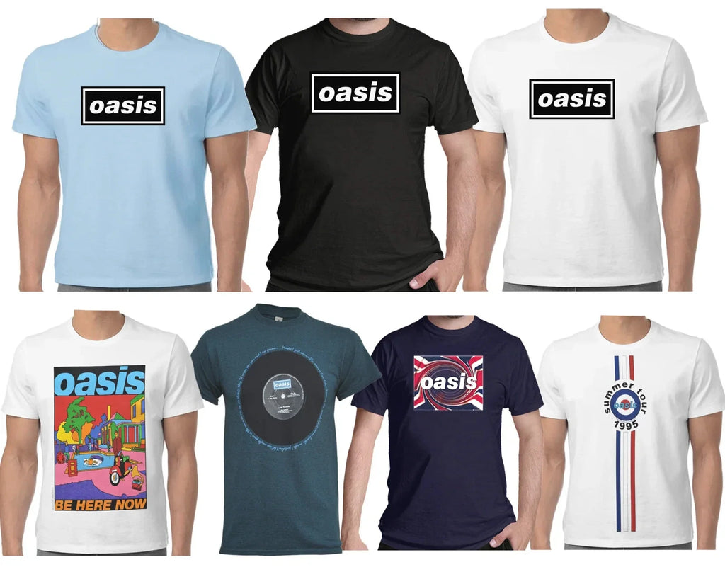 Official Oasis T Shirt Definitely Maybe Decca Logo Be Here Now Reunion Tour New Unisex T-shirt, Sweatshirt, Hoodie, Long Sleeve Tee - T-Shirt, Sweatshirt, Hoodie