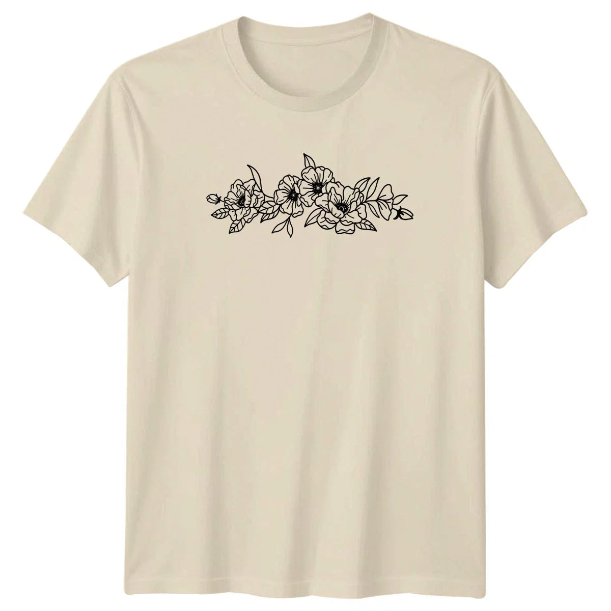 Elegant Minimalist Floral Line Art T-Shirt Minimalist Line Art Floral Gift Unisex T-shirt, Sweatshirt, Hoodie, Long Sleeve Tee - T-Shirt, Sweatshirt, Hoodie