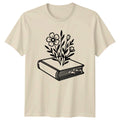 Reading Helps You Grow T-Shirt Bookworm Floral Reading Literature Unisex T-shirt, Sweatshirt, Hoodie, Long Sleeve Tee - T-Shirt, Sweatshirt, Hoodie