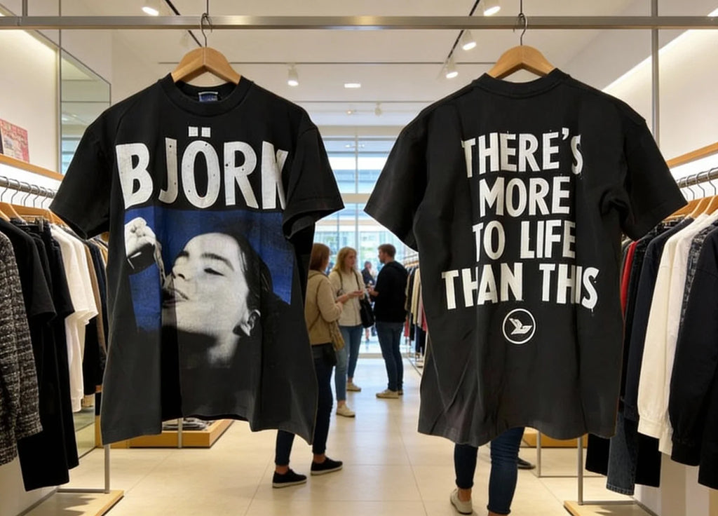 Vintage style Bjork Rock Concert Tour short sleeve 2 side shirt NWT Unisex T-shirt, Sweatshirt, Hoodie, Long Sleeve Tee - T-Shirt, Sweatshirt, Hoodie