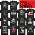 BIKER T-SHIRT Motorbike Motorcycle Cafe Racer Chopper Bike Mens Funny Skull Top Unisex T-shirt, Sweatshirt, Hoodie, Long Sleeve Tee - T-Shirt, Sweatshirt, Hoodie