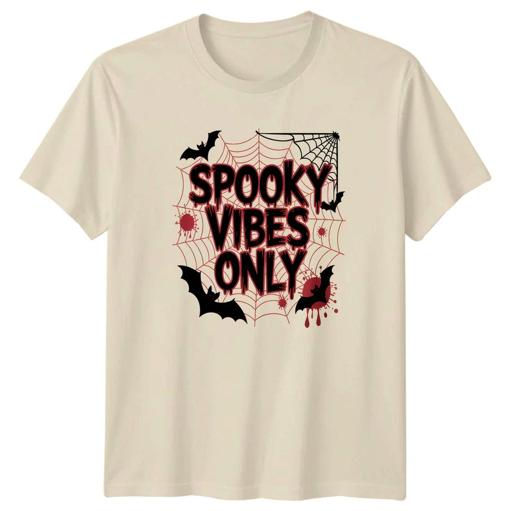 Spooky Vibes Only T-Shirt Horror Aesthetics Halloween Gift For Him And Her Unisex T-shirt, Sweatshirt, Hoodie, Long Sleeve Tee - T-Shirt, Sweatshirt, Hoodie