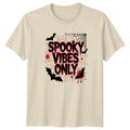 Spooky Vibes Only T-Shirt Horror Aesthetics Halloween Gift For Him And Her Unisex T-shirt, Sweatshirt, Hoodie, Long Sleeve Tee - T-Shirt, Sweatshirt, Hoodie