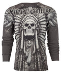 Xtreme Couture by Affliction Men's Thermal Shirt Pala Skull Unisex T-shirt, Sweatshirt, Hoodie, Long Sleeve Tee - T-Shirt, Sweatshirt, Hoodie