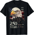 250 Years Brave & Free - 250th Anniversary America USA Eagle T-Shirt Unisex T-shirt, Sweatshirt, Hoodie, Long Sleeve Tee - T-Shirt, Sweatshirt, Hoodie