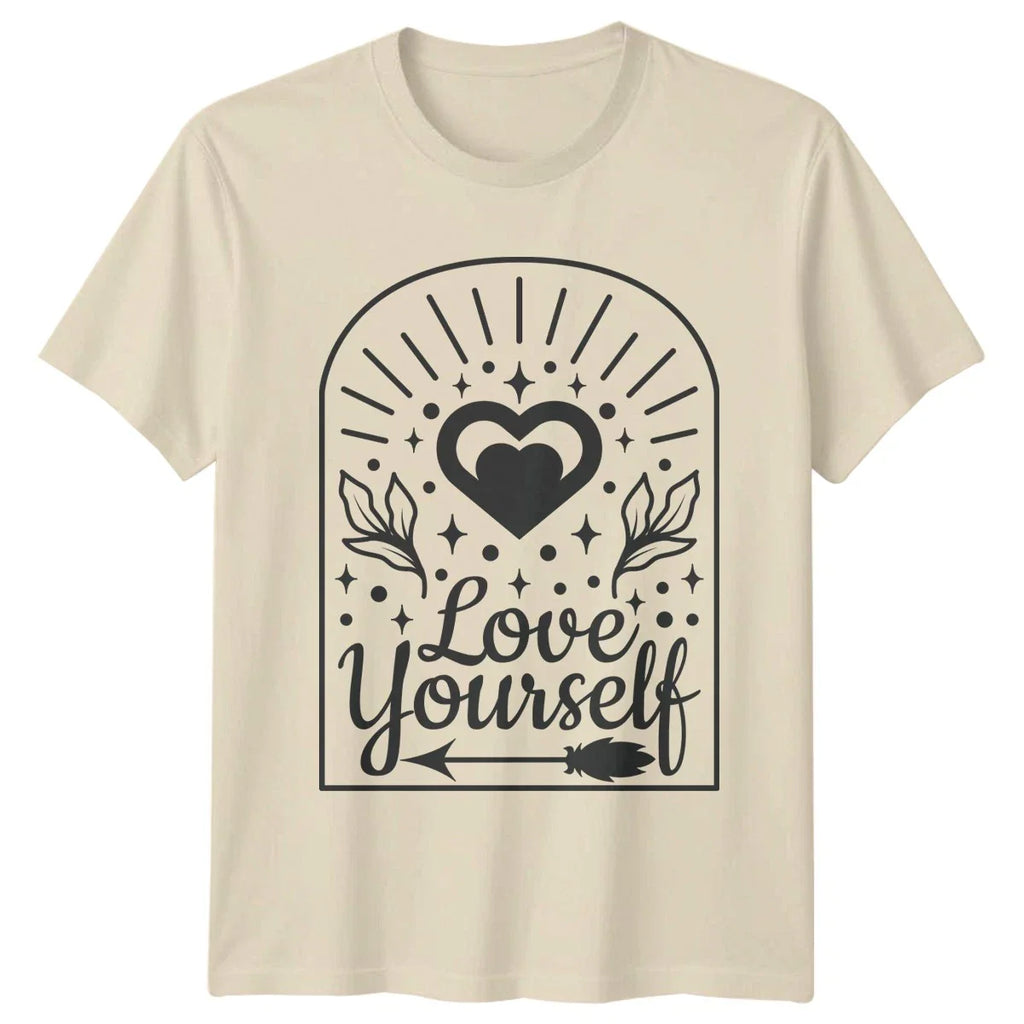 Love Yourself T-Shirt Boho Aesthetic Self Care Valentines Gift For Him And Her Unisex T-shirt, Sweatshirt, Hoodie, Long Sleeve Tee - T-Shirt, Sweatshirt, Hoodie