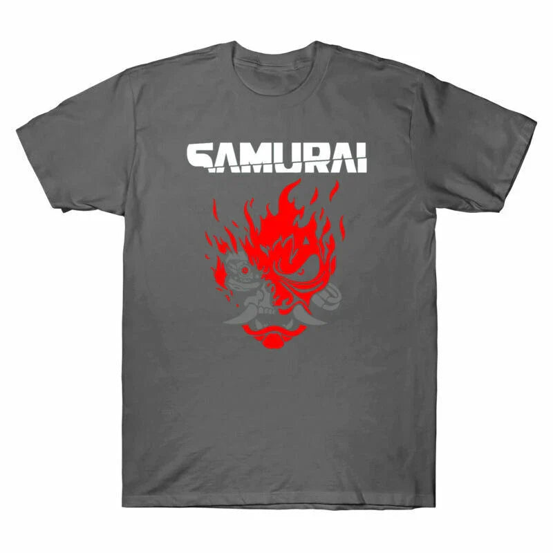 Pattern Cyber??punk Corporate Samurai Cool Shirt Men Skull Horror Black T Cyber Unisex T-shirt, Sweatshirt, Hoodie, Long Sleeve Tee - T-Shirt, Sweatshirt, Hoodie