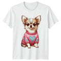 Cute Fluffy Chihuahua Puppy Wearing Womens T-Shirt Long Haired Chihuahua Dog Unisex T-shirt, Sweatshirt, Hoodie, Long Sleeve Tee - T-Shirt, Sweatshirt, Hoodie