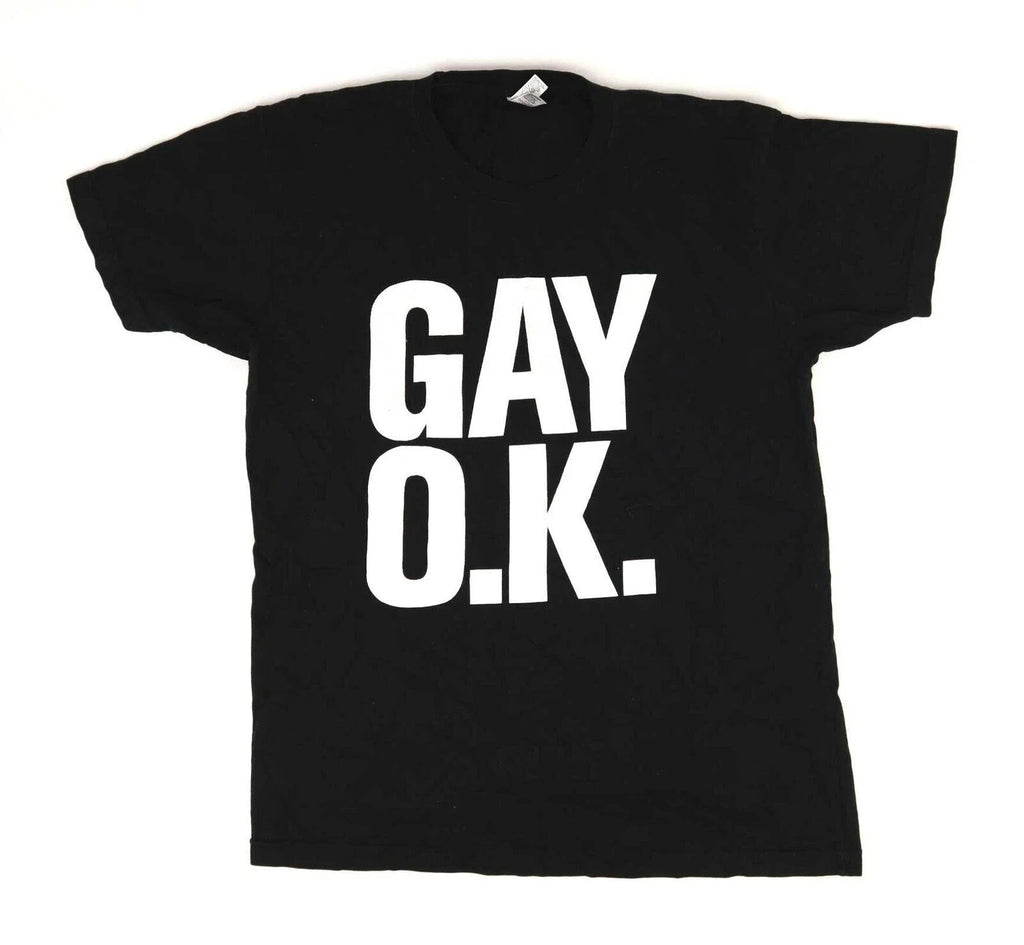 NEW MENS TRENDY ORGINALS CLASSIC BLACK GAY O.K. SHORT SLEEVE TEE - SHIRT SMALL Unisex T-shirt, Sweatshirt, Hoodie, Long Sleeve Tee - T-Shirt, Sweatshirt, Hoodie