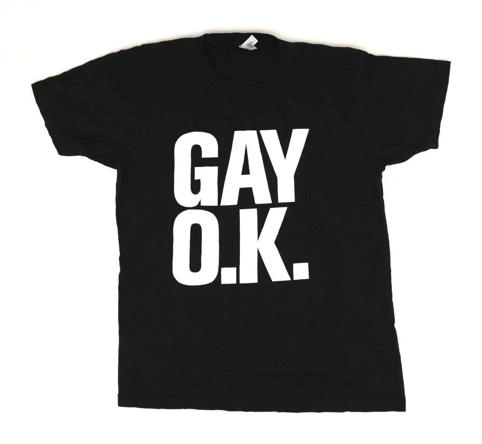 NEW MENS TRENDY ORGINALS CLASSIC BLACK GAY O.K. SHORT SLEEVE TEE - SHIRT SMALL Unisex T-shirt, Sweatshirt, Hoodie, Long Sleeve Tee - T-Shirt, Sweatshirt, Hoodie