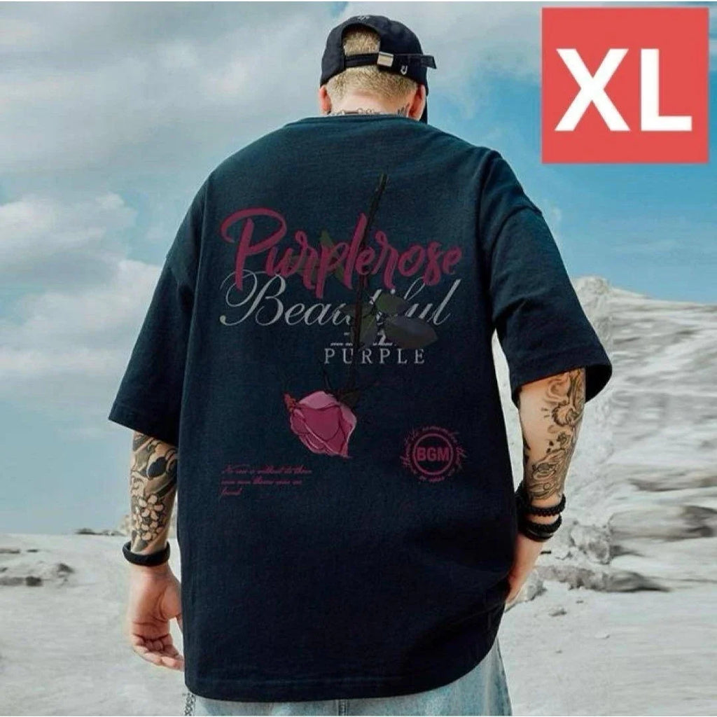 Men s Short Sleeve T Shirt (Rose XL Black) Simple Spring Autumn Top 038 Unisex T-shirt, Sweatshirt, Hoodie, Long Sleeve Tee - T-Shirt, Sweatshirt, Hoodie