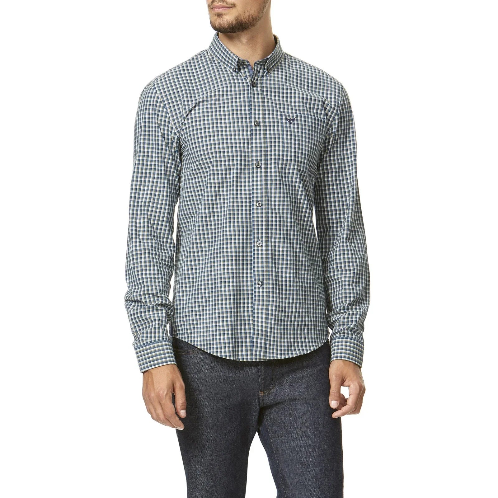 Morley Men's Fine Check Poplin Long Sleeve Cotton Shirt Unisex T-shirt, Sweatshirt, Hoodie, Long Sleeve Tee - T-Shirt, Sweatshirt, Hoodie
