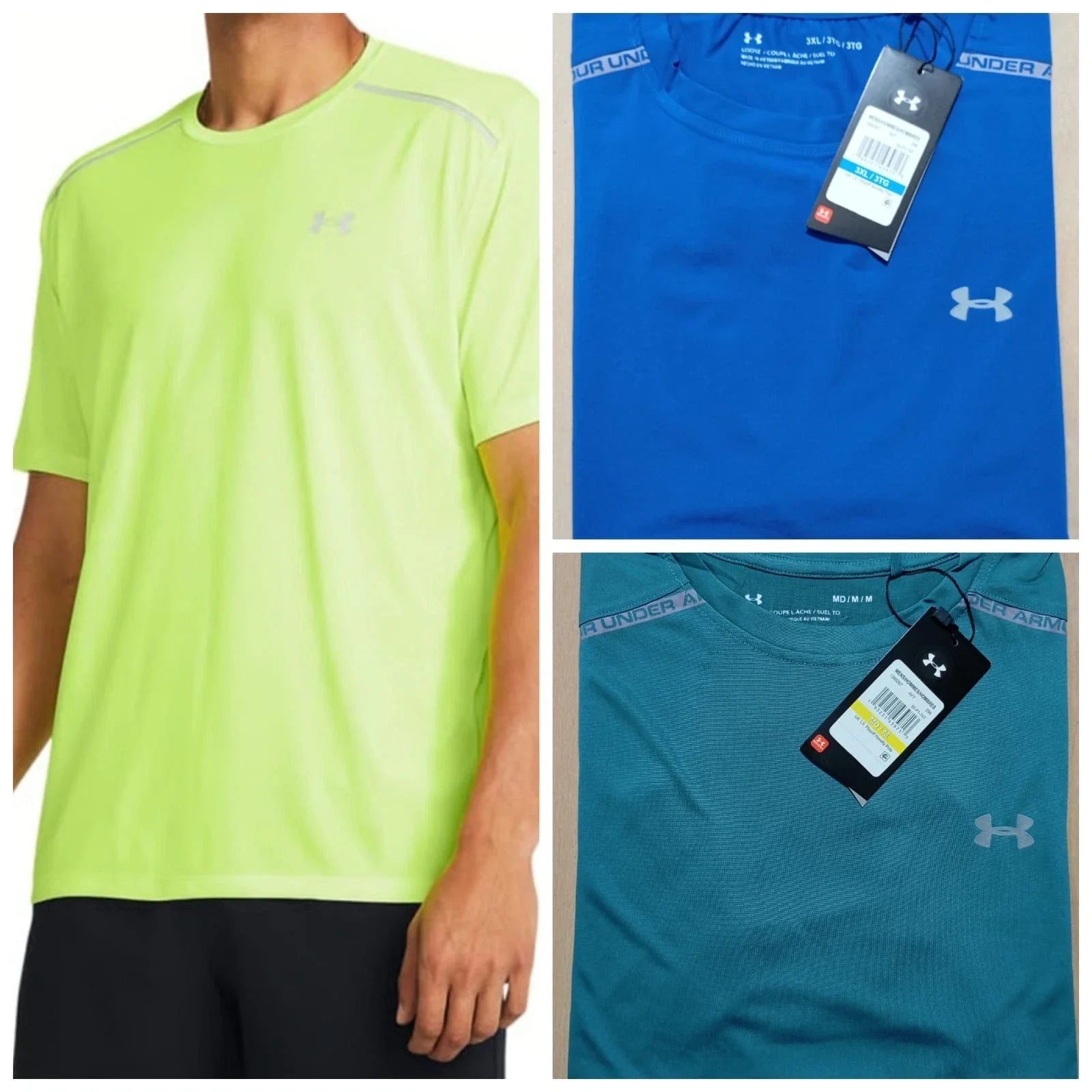Under Armour Mens UA Tech  Reflective T Shirts Short Sleeve Fitness Running Unisex T-shirt, Sweatshirt, Hoodie, Long Sleeve Tee - T-Shirt, Sweatshirt, Hoodie