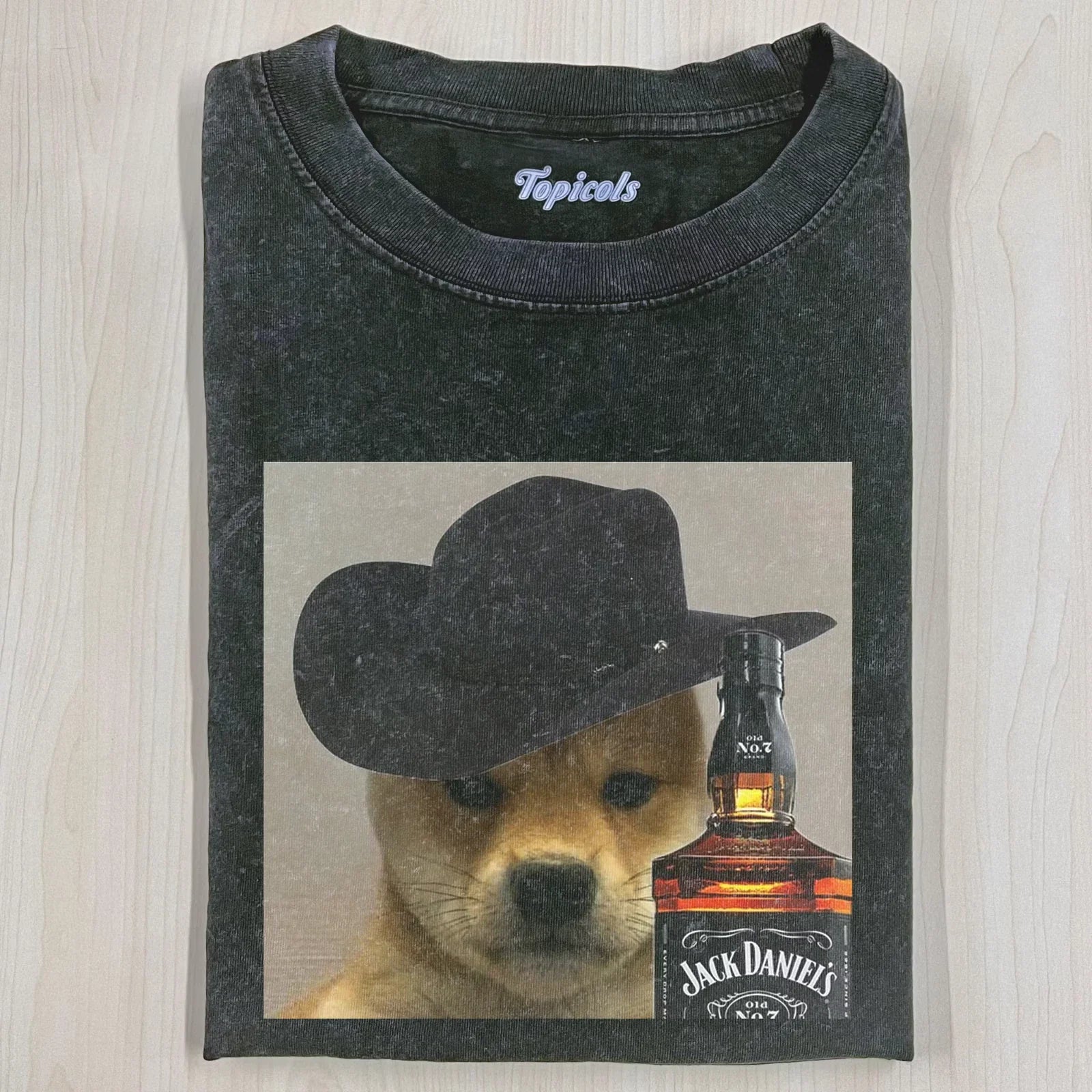 Funny Wacky Cowboy Dog T-Shirt Whiskey Hat Puppy Vintage Tee Unisex T-shirt, Sweatshirt, Hoodie, Long Sleeve Tee - T-Shirt, Sweatshirt, Hoodie