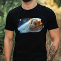 Mens Hamster as Astronaut Motif Cotton T-Shirt Size XS to 5XL Unisex T-shirt, Sweatshirt, Hoodie, Long Sleeve Tee - T-Shirt, Sweatshirt, Hoodie