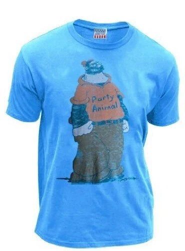Junk Food Classic Cartoons Popeye Brutus Party Animal Blue Adult T-shirt Unisex T-shirt, Sweatshirt, Hoodie, Long Sleeve Tee - T-Shirt, Sweatshirt, Hoodie