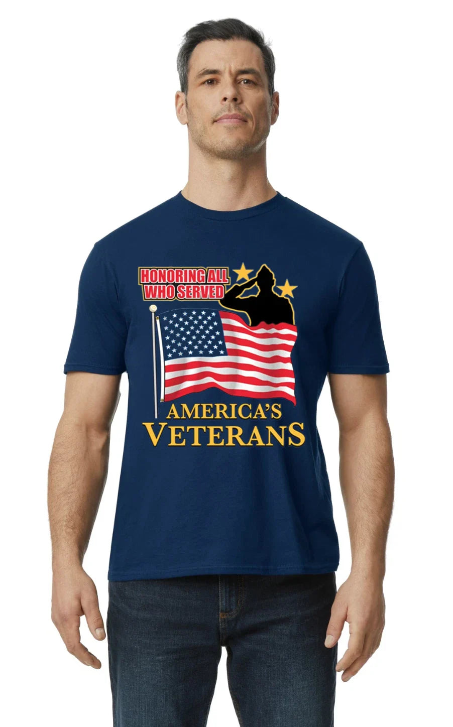 Veteran Shirt Honor all who served American Flag Patriotic  Gift Blue T-Shirt Unisex T-shirt, Sweatshirt, Hoodie, Long Sleeve Tee - T-Shirt, Sweatshirt, Hoodie