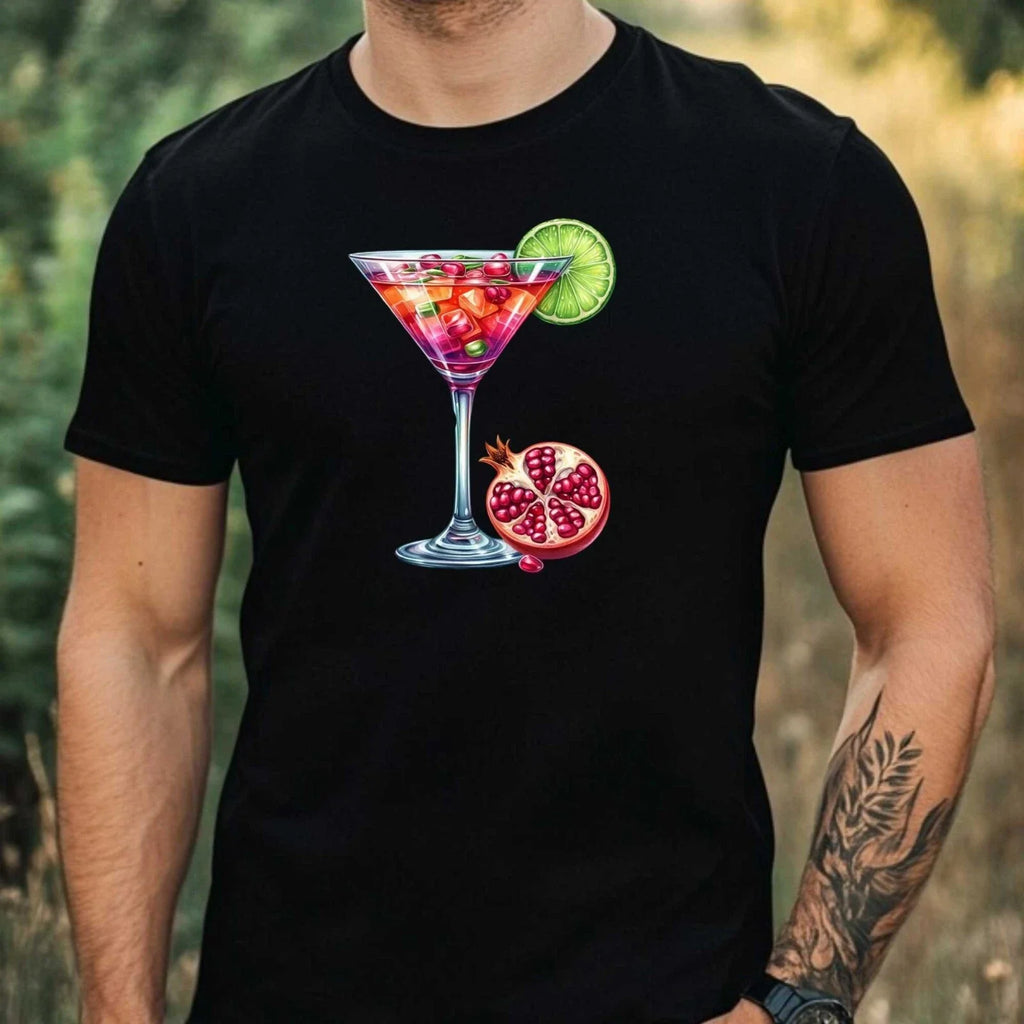 Mens Watercolour Cocktail Motif Cotton T-Shirt Size XS to 5XL Unisex T-shirt, Sweatshirt, Hoodie, Long Sleeve Tee - T-Shirt, Sweatshirt, Hoodie
