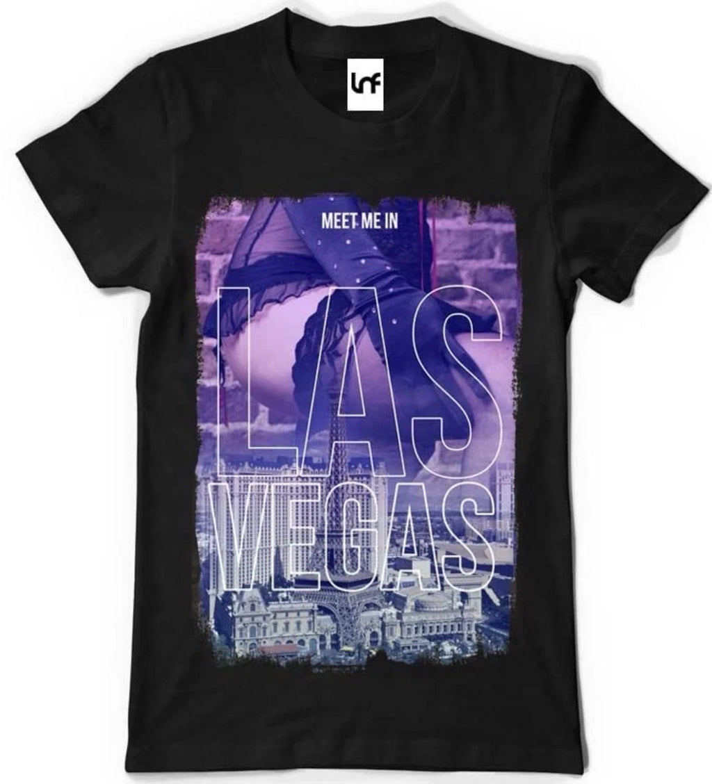 Meet Me In Las Vegas Graphic Tee Unisex Black T-Shirt (SB033) Unisex T-shirt, Sweatshirt, Hoodie, Long Sleeve Tee - T-Shirt, Sweatshirt, Hoodie