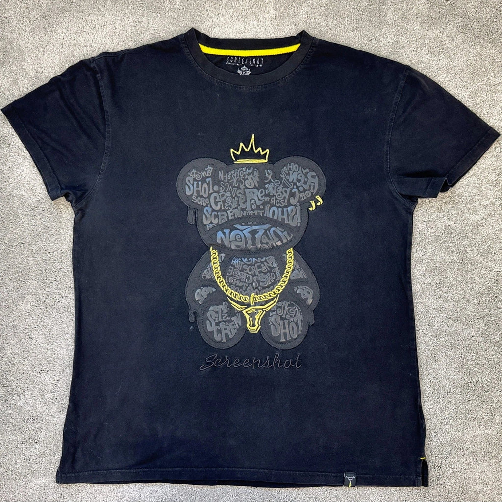 Screenshot Brand Bear Crown Gold Chain Graffiti Tee Black 2XL Streetwear Unisex T-shirt, Sweatshirt, Hoodie, Long Sleeve Tee - T-Shirt, Sweatshirt, Hoodie