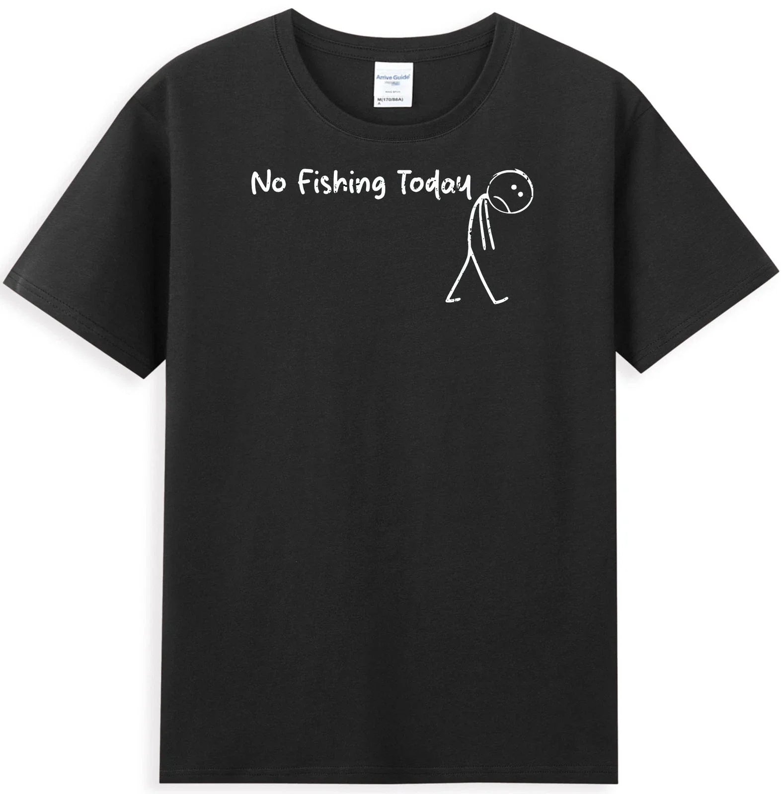 No Fishing Today Funny Sad Stick Figure Graphic Men's T-Shirt Unisex T-shirt, Sweatshirt, Hoodie, Long Sleeve Tee - T-Shirt, Sweatshirt, Hoodie