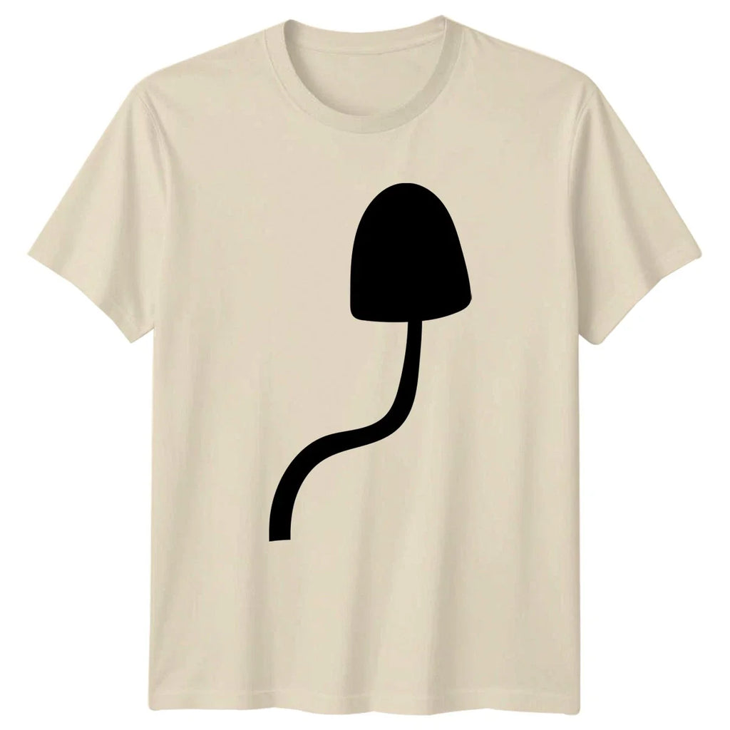 Minimalist Mushroom Silhouette T-Shirt Fungi Nature Birthday Gift Unisex T-shirt, Sweatshirt, Hoodie, Long Sleeve Tee - T-Shirt, Sweatshirt, Hoodie