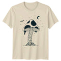 Aesthetic Psychedelic Mushroom Cosmic Fungi T-Shirt Celestial Hippie Mycology Unisex T-shirt, Sweatshirt, Hoodie, Long Sleeve Tee - T-Shirt, Sweatshirt, Hoodie