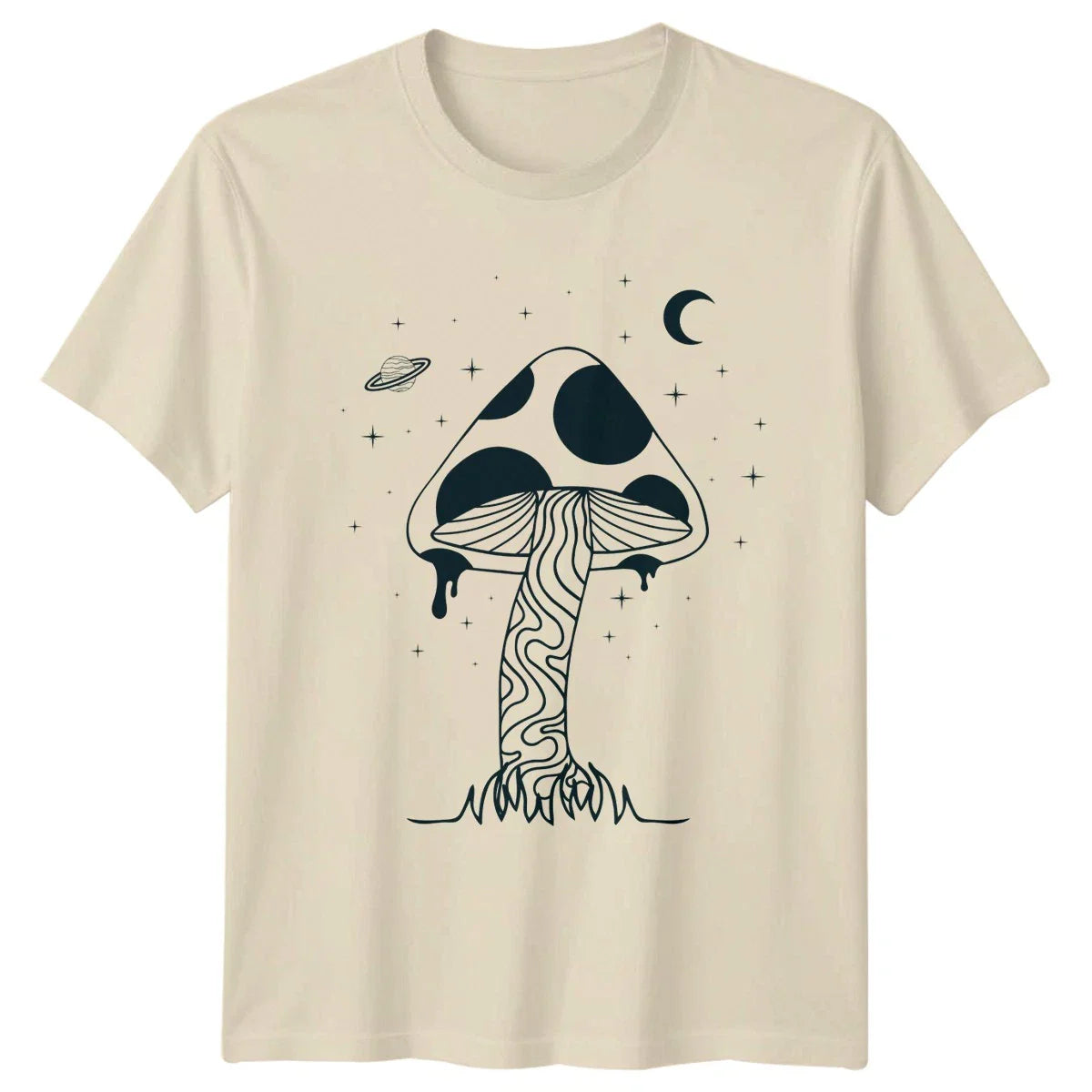 Aesthetic Psychedelic Mushroom Cosmic Fungi T-Shirt Celestial Hippie Mycology Unisex T-shirt, Sweatshirt, Hoodie, Long Sleeve Tee - T-Shirt, Sweatshirt, Hoodie