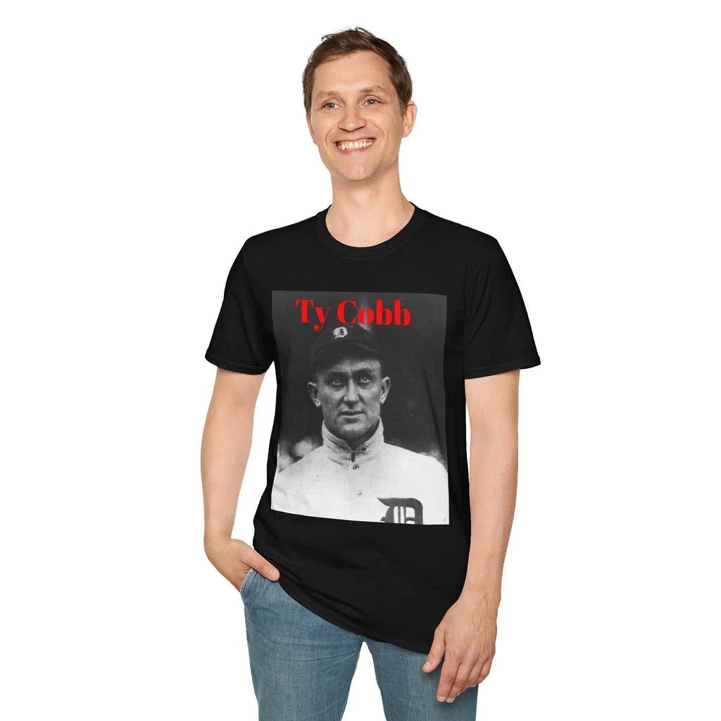 Ty Cobb Baseball Card Photo Art Baseball Team T Shirt, Unisex Tee Sports Unisex T-shirt, Sweatshirt, Hoodie, Long Sleeve Tee - T-Shirt, Sweatshirt, Hoodie