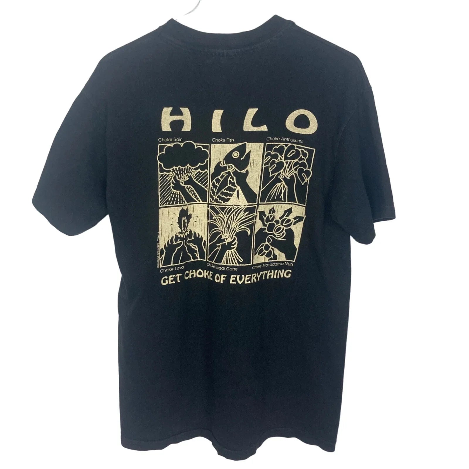 Vintage Creative Arts Hawaii Black T Shirt Adult Medium Get Choke of Everything Unisex T-shirt, Sweatshirt, Hoodie, Long Sleeve Tee - T-Shirt, Sweatshirt, Hoodie