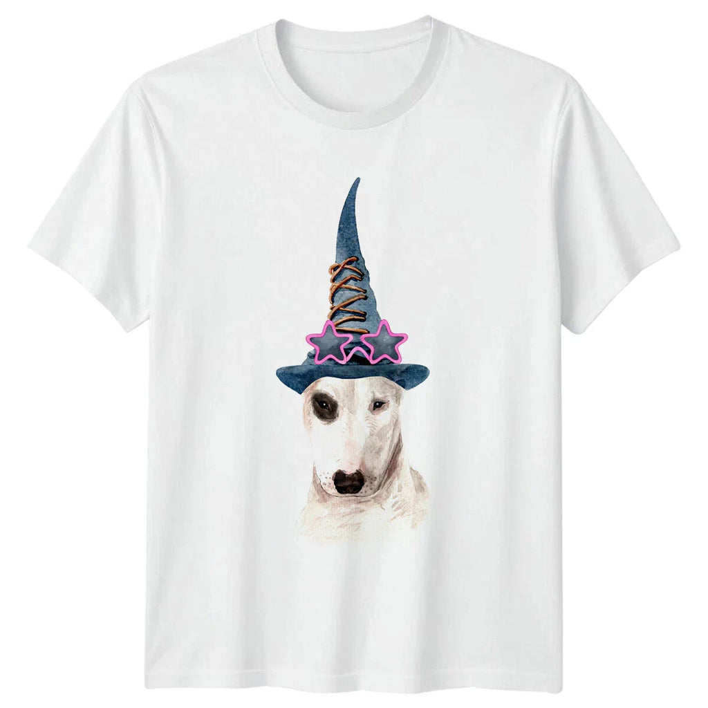 Wizard Bull Terrier Dog Halloween Mens T-Shirt Cute Pup Tee Unisex T-shirt, Sweatshirt, Hoodie, Long Sleeve Tee - T-Shirt, Sweatshirt, Hoodie