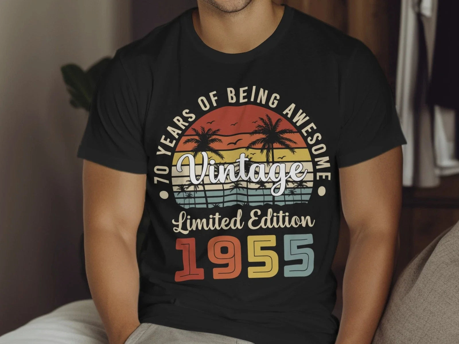 Personalised Vintage Birthday T Shirt Any Age Year Limited Edition Retro Gift Unisex T-shirt, Sweatshirt, Hoodie, Long Sleeve Tee - T-Shirt, Sweatshirt, Hoodie