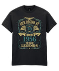 Life Begins at 70 T-Shirt Mens Funny Born In 1956 70th Birthday Gift Dad Grandad Unisex T-shirt, Sweatshirt, Hoodie, Long Sleeve Tee - T-Shirt, Sweatshirt, Hoodie