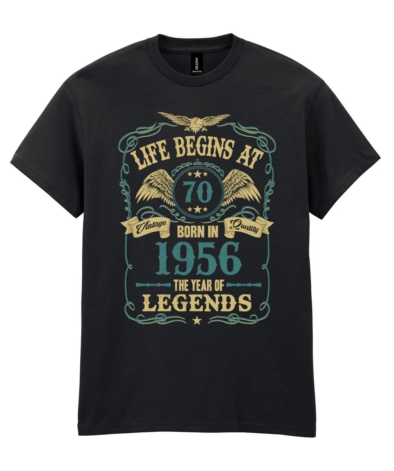 Life Begins at 70 T-Shirt Mens Funny Born In 1956 70th Birthday Gift Dad Grandad Unisex T-shirt, Sweatshirt, Hoodie, Long Sleeve Tee - T-Shirt, Sweatshirt, Hoodie