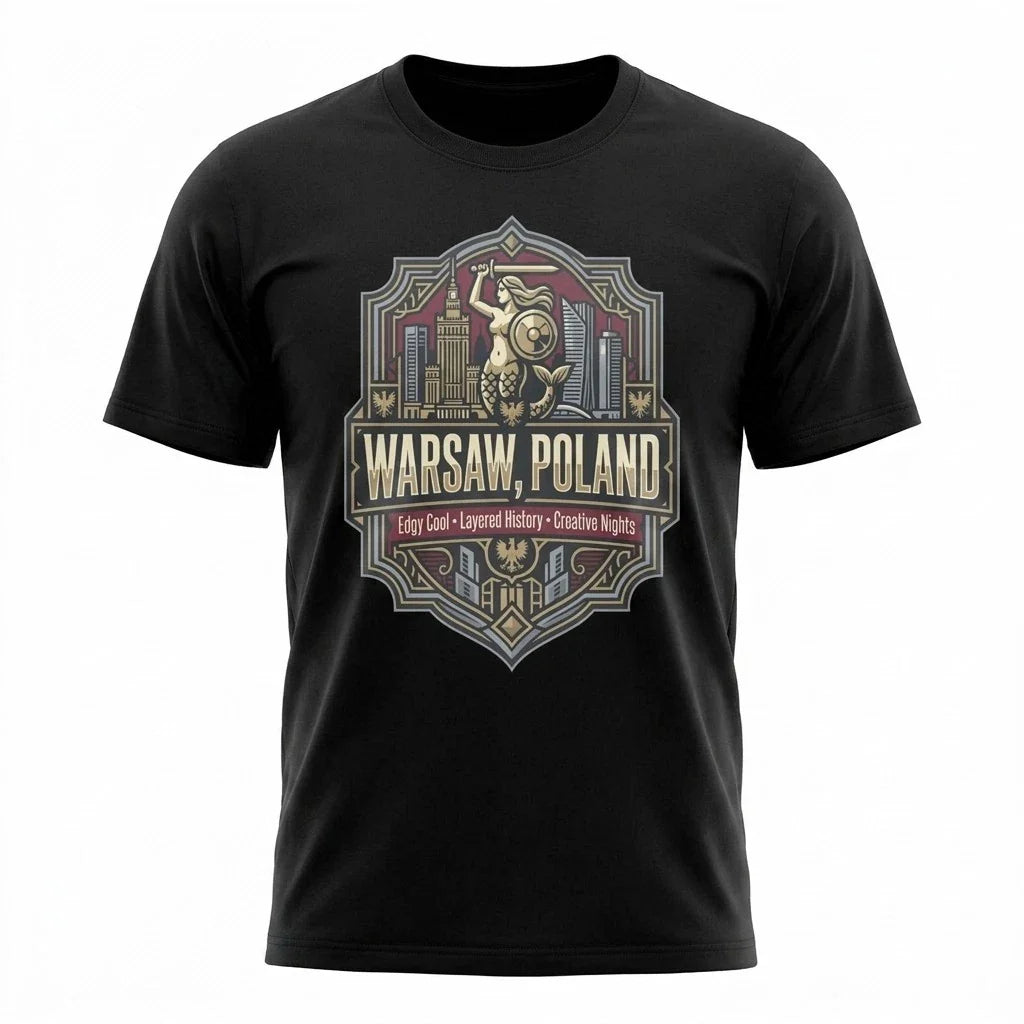 Warsaw Poland Creative Nights Graphic T-Shirt Unisex Travel Tee Unisex T-shirt, Sweatshirt, Hoodie, Long Sleeve Tee - T-Shirt, Sweatshirt, Hoodie
