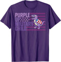 Purple Up for Military Kids Military Child Month Dinosaur Gift Unisex T-Shirt Unisex T-shirt, Sweatshirt, Hoodie, Long Sleeve Tee - T-Shirt, Sweatshirt, Hoodie