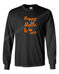 Happy Hallowine Halloween Shirt Funny Wine Lover Long Sleeve Tee Black Fall Gift Unisex T-shirt, Sweatshirt, Hoodie, Long Sleeve Tee - T-Shirt, Sweatshirt, Hoodie