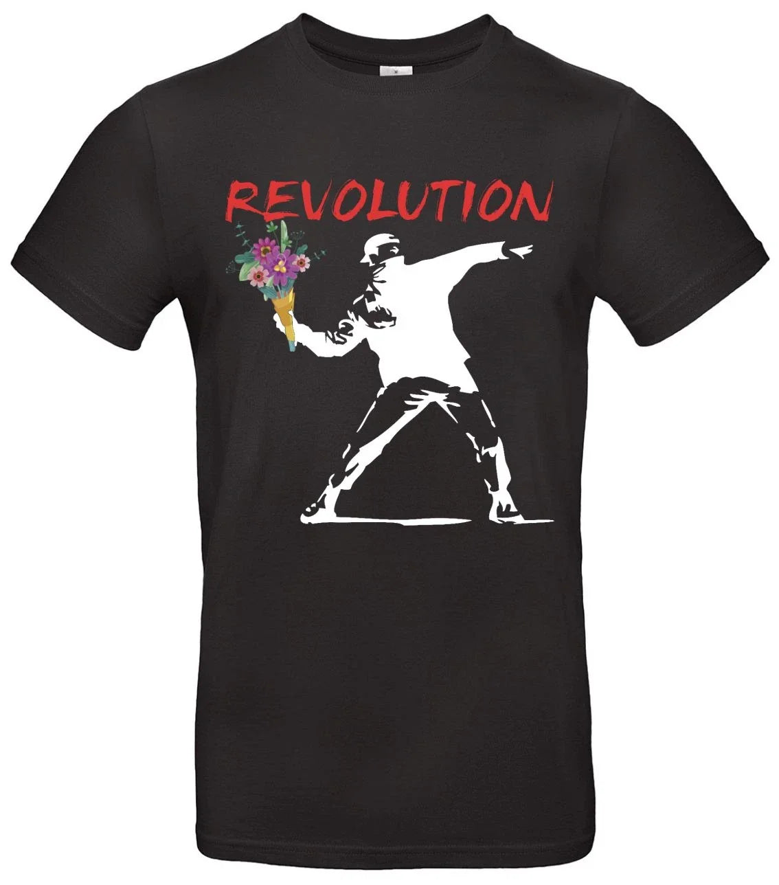 Banksy Flower Thrower Shirt - Street Art T-Shirt for Fans & Activists Unisex T-shirt, Sweatshirt, Hoodie, Long Sleeve Tee - T-Shirt, Sweatshirt, Hoodie