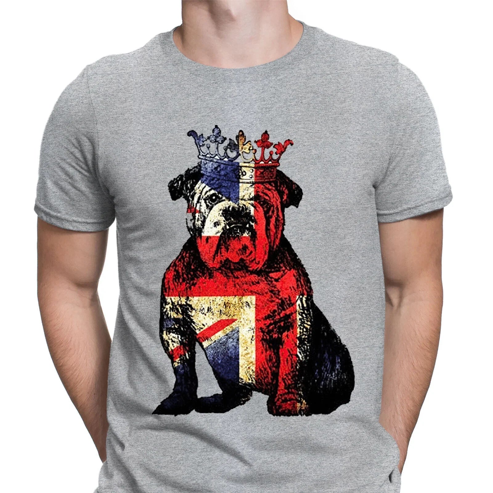 Dog Union Jack Flag British Crown Cool Gift Mens T-Shirts Tee Top #DNE Unisex T-shirt, Sweatshirt, Hoodie, Long Sleeve Tee - T-Shirt, Sweatshirt, Hoodie