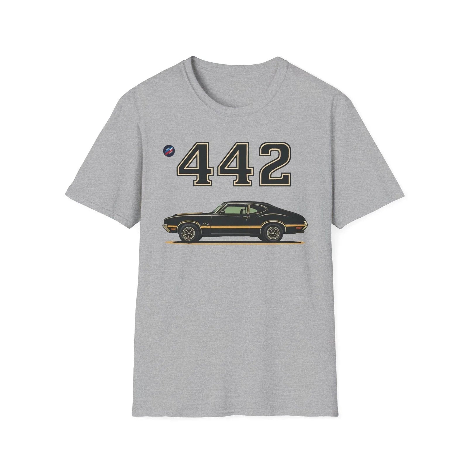 Olds 442 Shirt  Classic Black & Gold Muscle Car Graphic Tee Unisex T-shirt, Sweatshirt, Hoodie, Long Sleeve Tee - T-Shirt, Sweatshirt, Hoodie