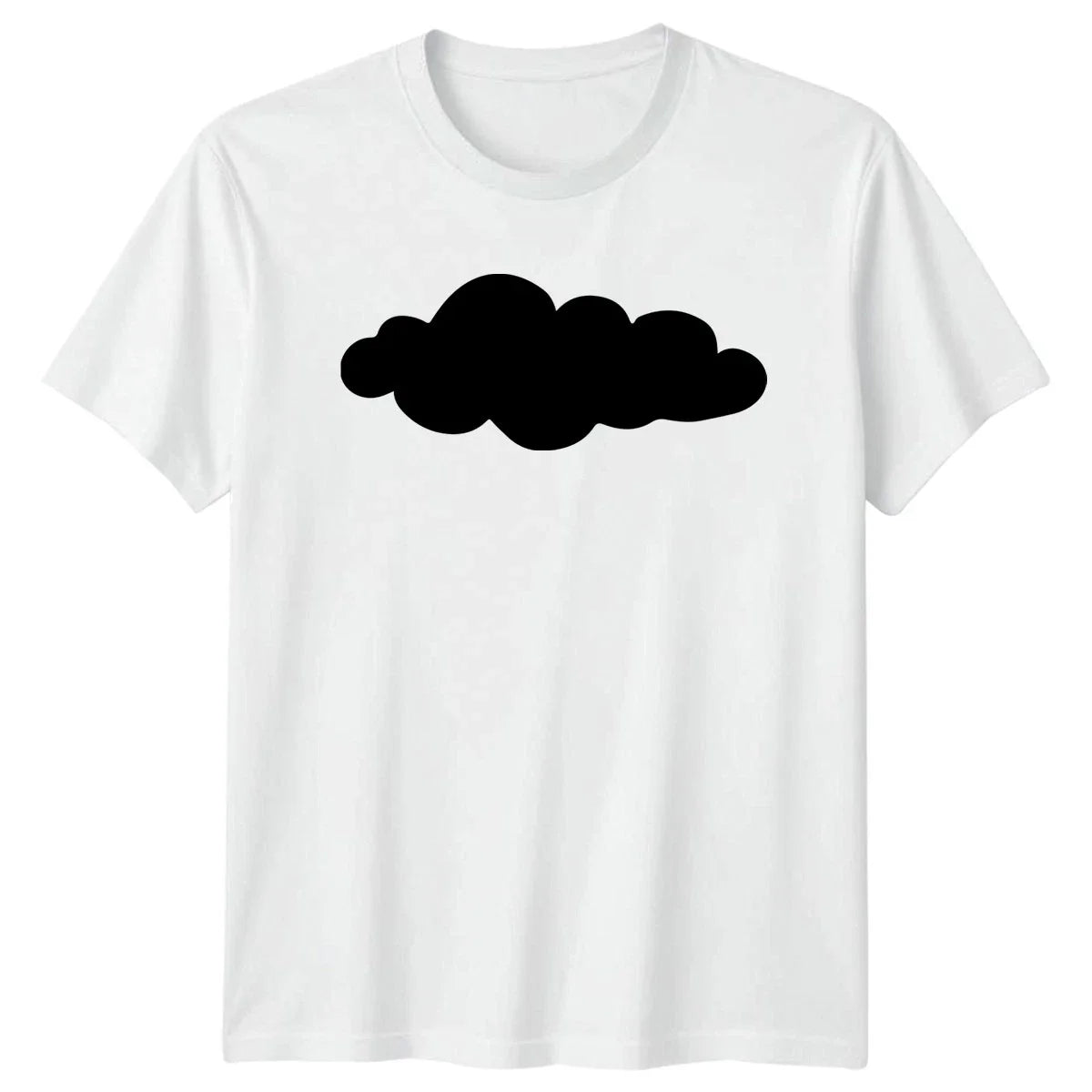 Just A Cloud Shape Outline T-Shirt Minimalist Art Weather Novelty Unisex T-shirt, Sweatshirt, Hoodie, Long Sleeve Tee - T-Shirt, Sweatshirt, Hoodie